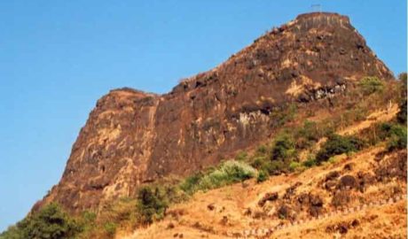 chambhargad fort as seen from the base village