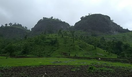 Mirgad fort trek as seen from the base village